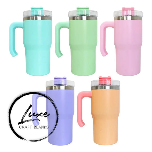 20oz Pastel Tumblers with Handles