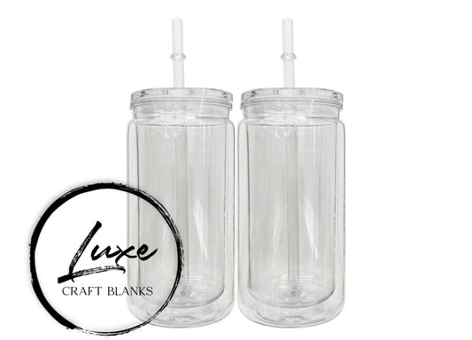 16oz Acrylic Snow Globe Tumblers