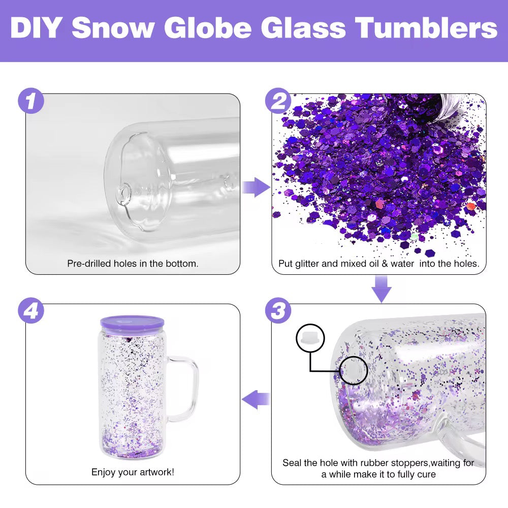 Glass Snow Globe with Handle