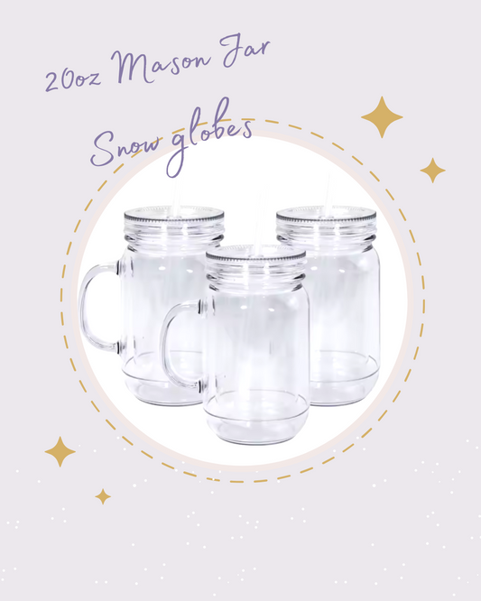 Mason Jar Snow Globe Tumblers