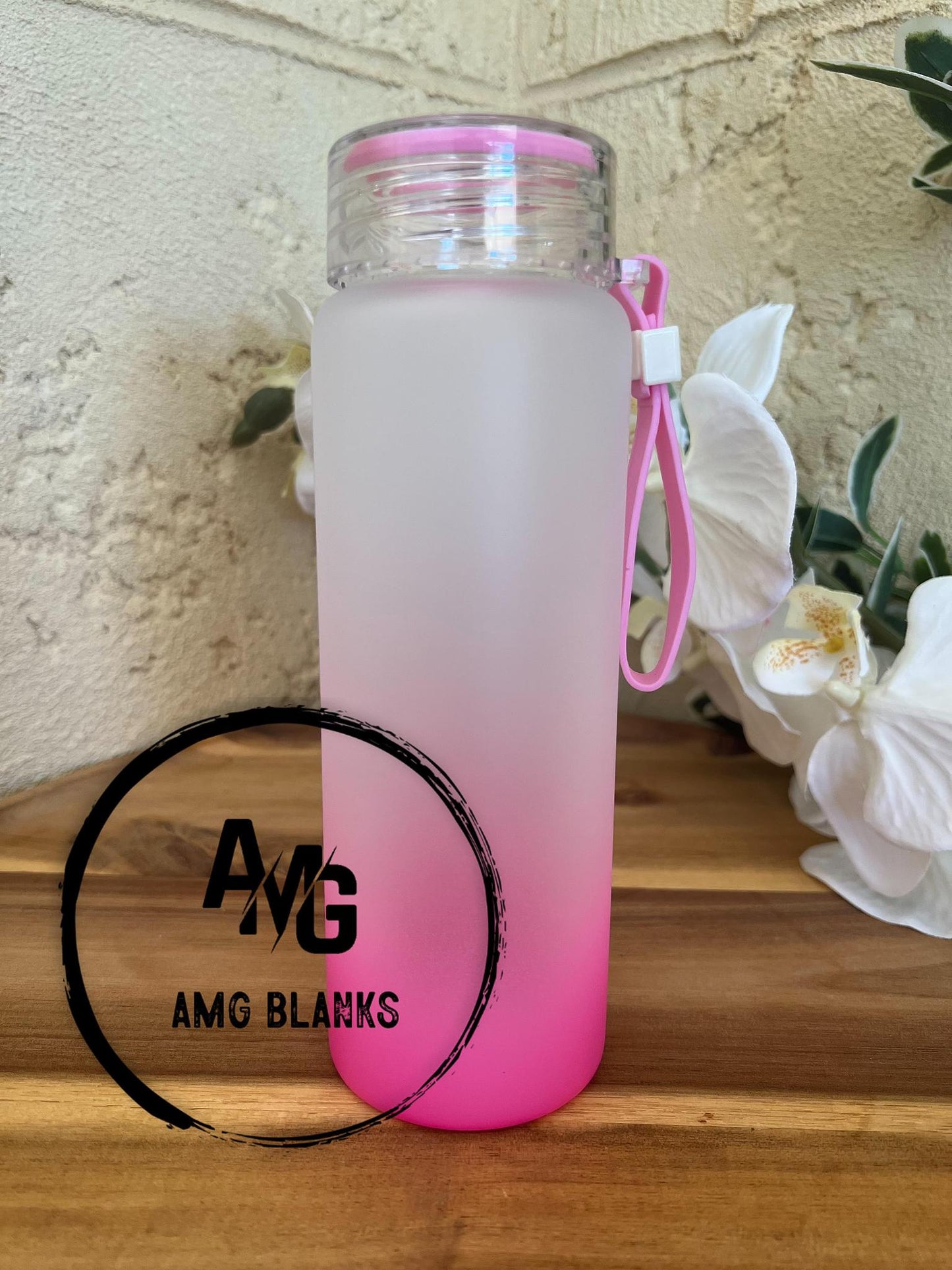 Sublimation Coloured Frosted Water Bottle